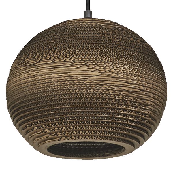 Decor Cardboard Ball Pendant E27 Brown - 