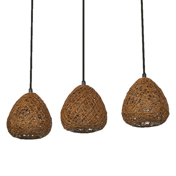 Decor Paper Drop Pendant Linear 3XE27 Beige - 