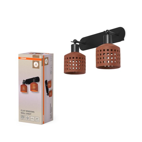 Decor Clay Windows Wall 2XE27 Brown - , изображение 2