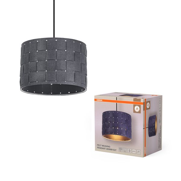 Decor Felt Weaving Pendant 280 mm E27 Dark Grey - , изображение 2
