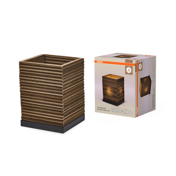 Decor Cardboard Square Table E27 Brown - , изображение 2