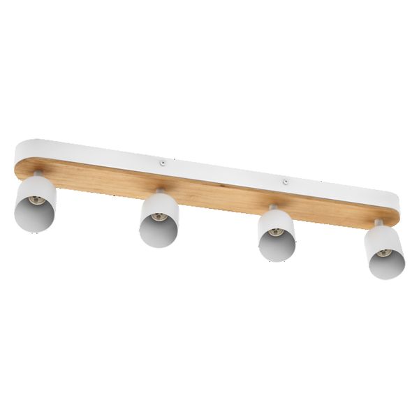 LED Spot Wood Line 4xGU10 White and Wood Decor - 
