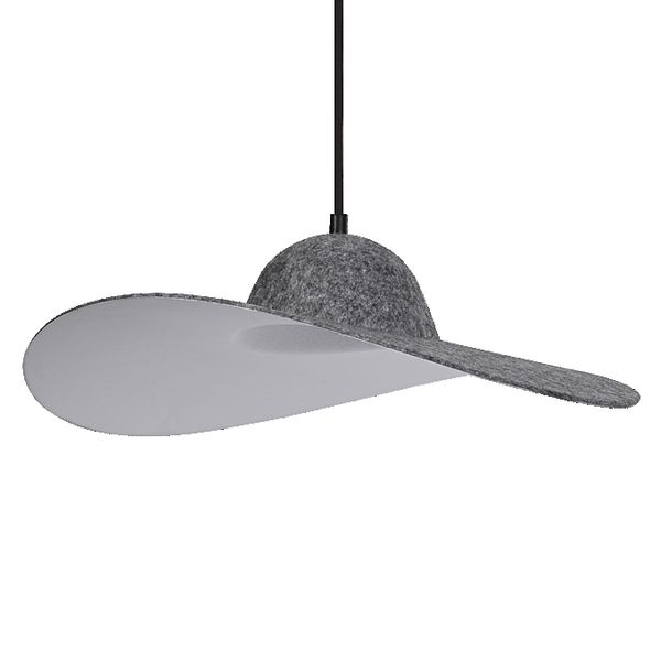 Decor Felt Hat Pendant 1XE27 Dark Grey - 