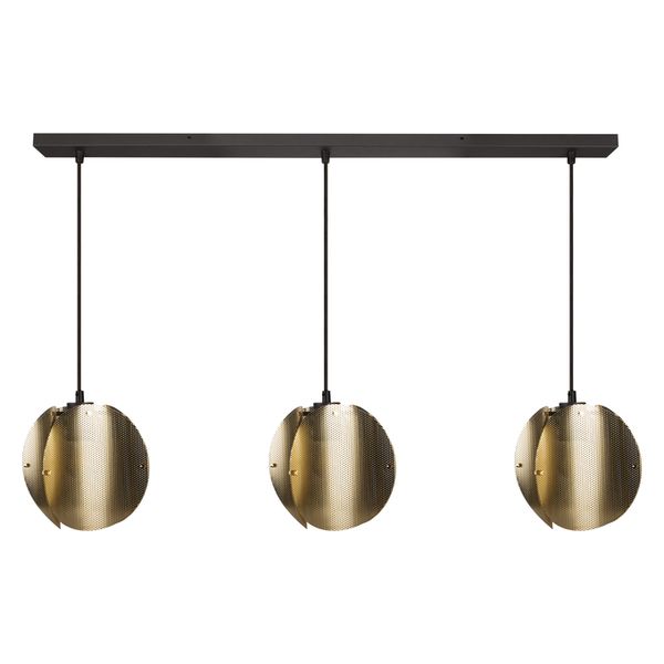 Decor Folded Globe Pendant Linear 3xE27 Gold - 