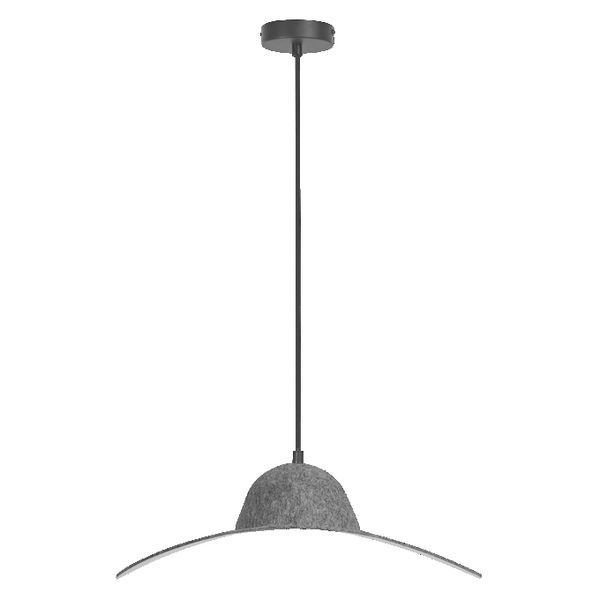 Decor Felt Hat Pendant 1XE27 Dark Grey - , изображение 3