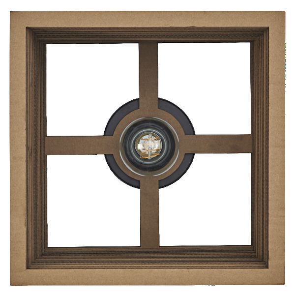 Decor Cardboard Square Ceiling E27 Brown - , изображение 3