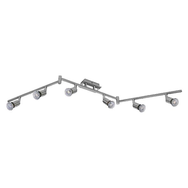 LED Spot Cylinder Duo 6xGU10 Brushed Nickel - , изображение 2