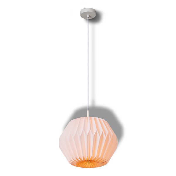 Decor Paper Lantern Gem Pendant E27 White - , изображение 4