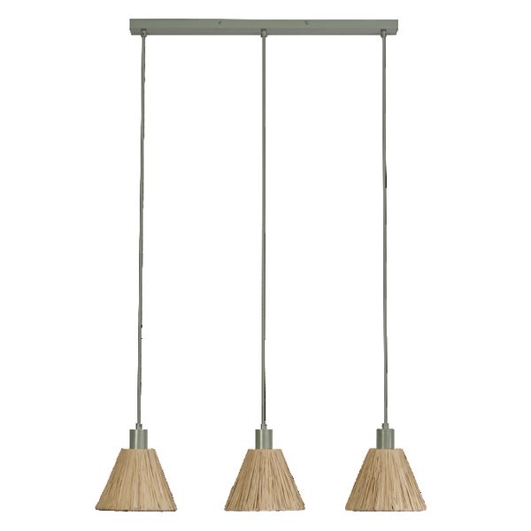 Decor Raffia Pendant Linear 3XE27 Green - , изображение 3
