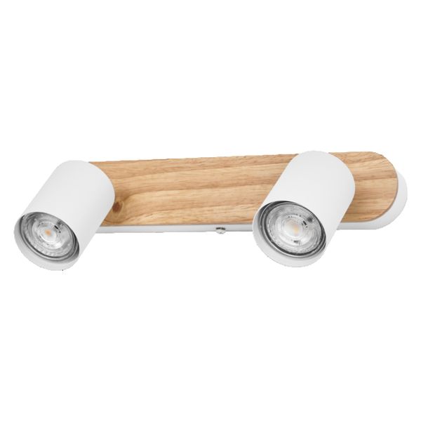 LED Spot Wood Line 2xGU10 White and Wood Decor - , изображение 2