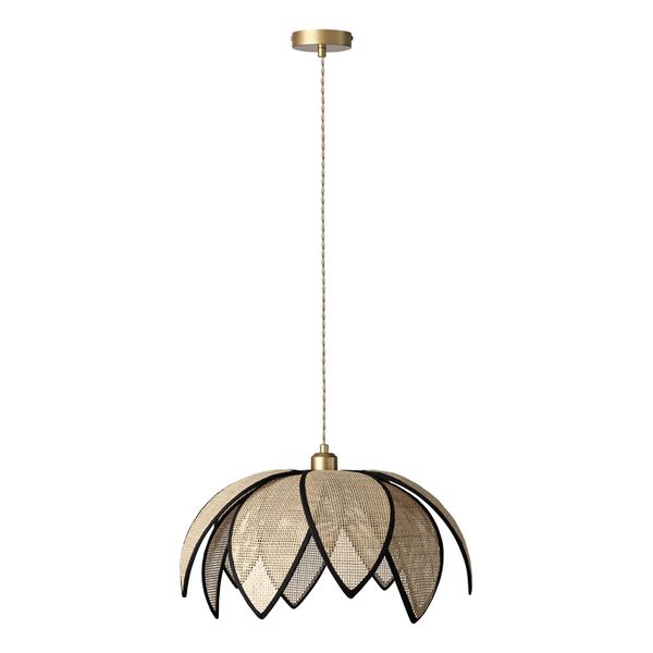 Decor Rattan Lotus Pendant 480 E27 Brown - , изображение 3