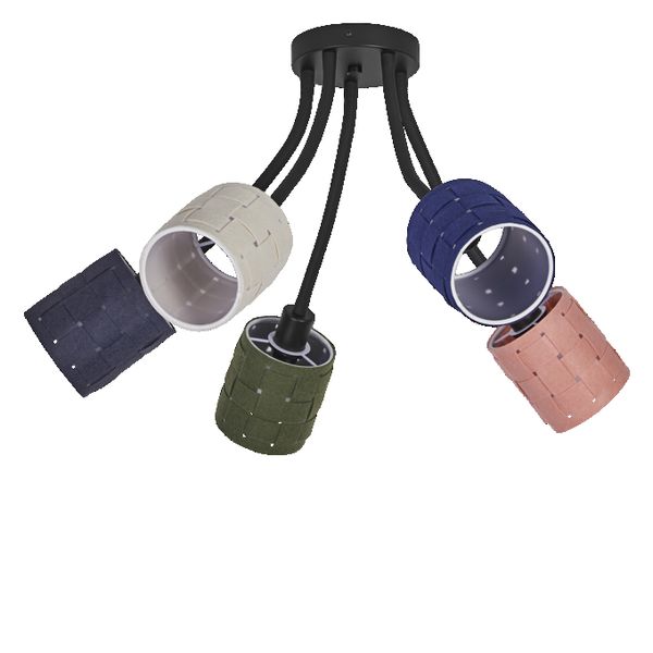 Decor Felt Weaving Cans Ceiling 5XE14 Multicolor - 