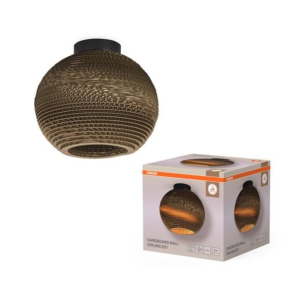 Decor Cardboard Ball Ceiling E27 Brown - , изображение 2