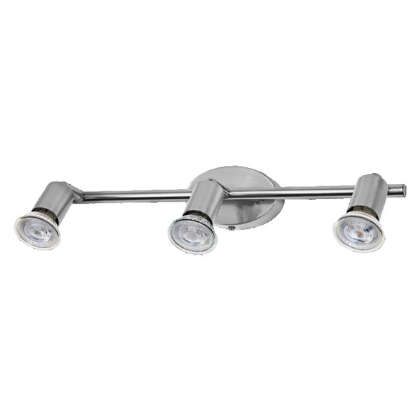 LED Spot Cylinder 3xGU10 Brushed Nickel - , изображение 2