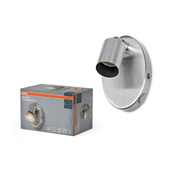 LED Spot Cylinder 1xGU10 Brushed Nickel - , изображение 2