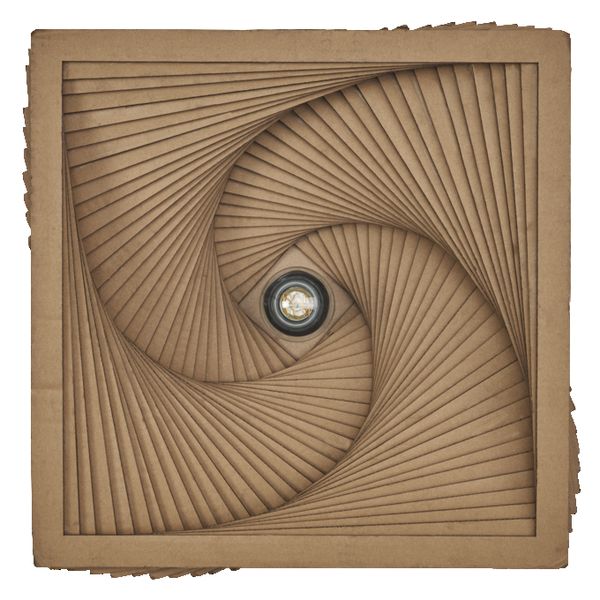 Decor Cardboard Square Ceiling Turn E27 Brown - , изображение 3
