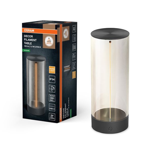 ENDURA® Style Decor Filament Table USB IP54 - , изображение 3