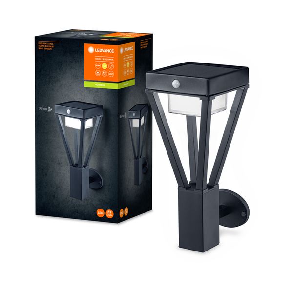 ENDURA Style Solar Bouquet Wall Sensor 6W Black - , изображение 4