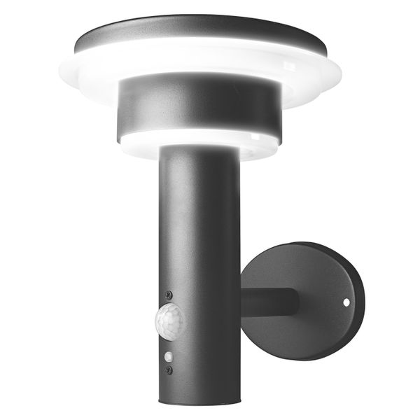 ENDURA Style Solar Wall Sensor Double Circle 6W Black - , изображение 5