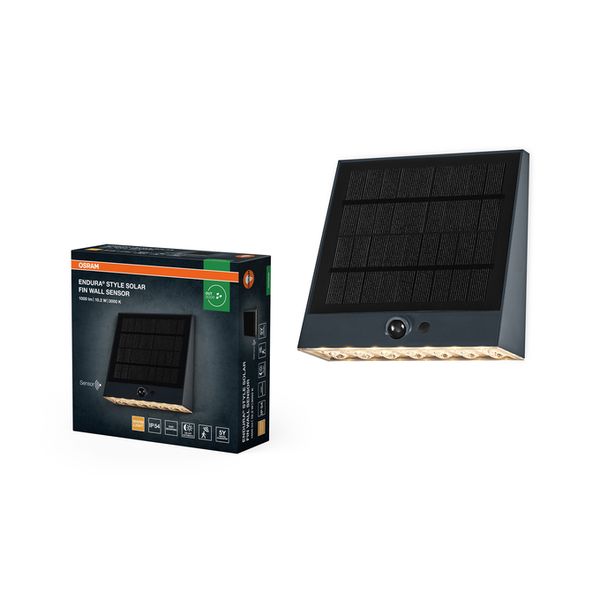 ENDURA® Style Solar Sensor Wall Fin IP54 Dark Grey - , изображение 2