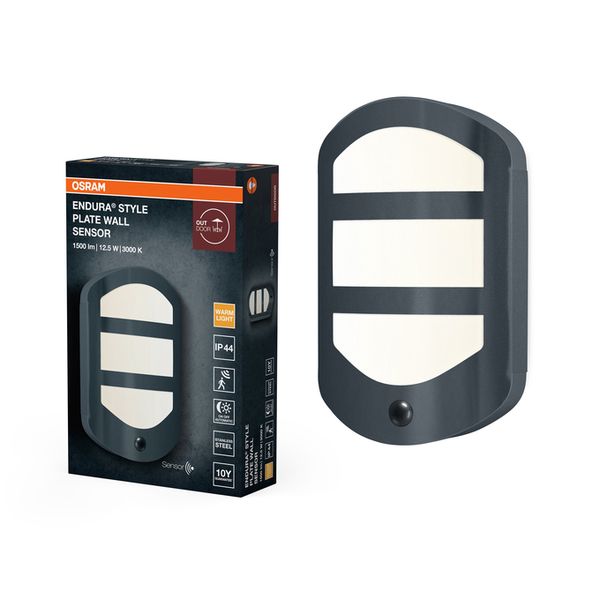 ENDURA Style Plate Wall Sensor 12.5W Dark Grey - , изображение 3