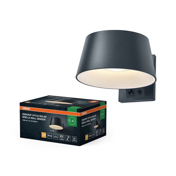 ENDURA® Style Solar Sensor Wall Brella IP54 Dark Grey - , изображение 2