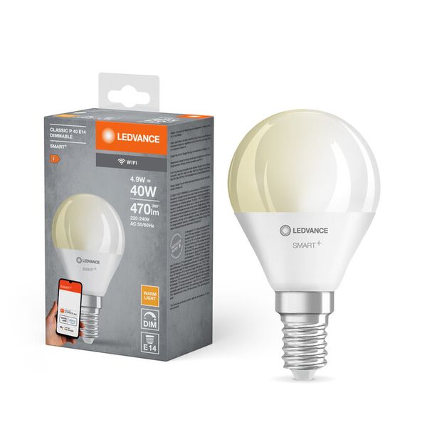 SMART WIFI P40 4,9W 230V DIM FR E14 SINGLE PACK - , изображение 4
