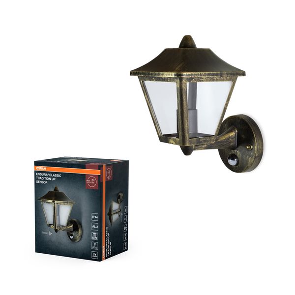 ENDURA Classic Tradition Up Sensor E27 Gold - , изображение 2