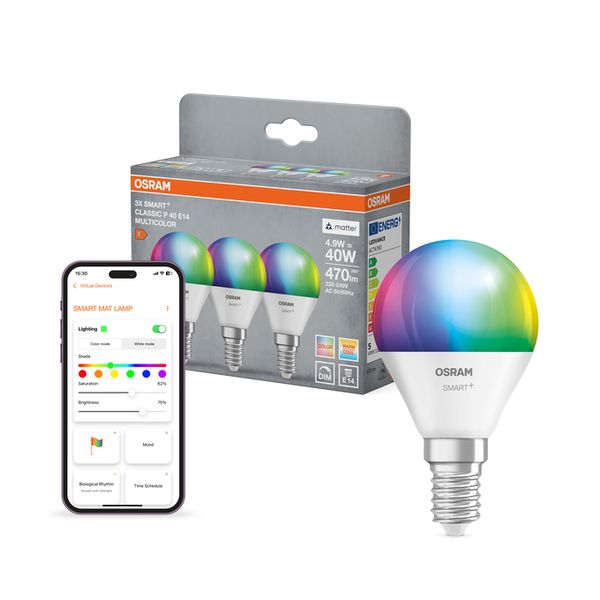 SMART+ MATTER Multicolor Classic P40 4.9W E14 Triple Pack - , изображение 5