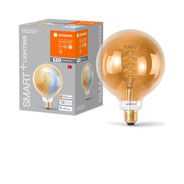 SMART+ WiFi Filament Globe 50 Tunable White E27 - , изображение 2