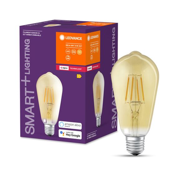SMART ZB Filament Edison 52 DIM 6W 824 230V Gold E27 - , изображение 5
