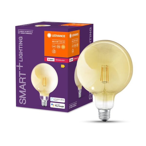 SMART ZB Filament Globe 52 DIM 6W 824 230V Gold E27 - , изображение 5