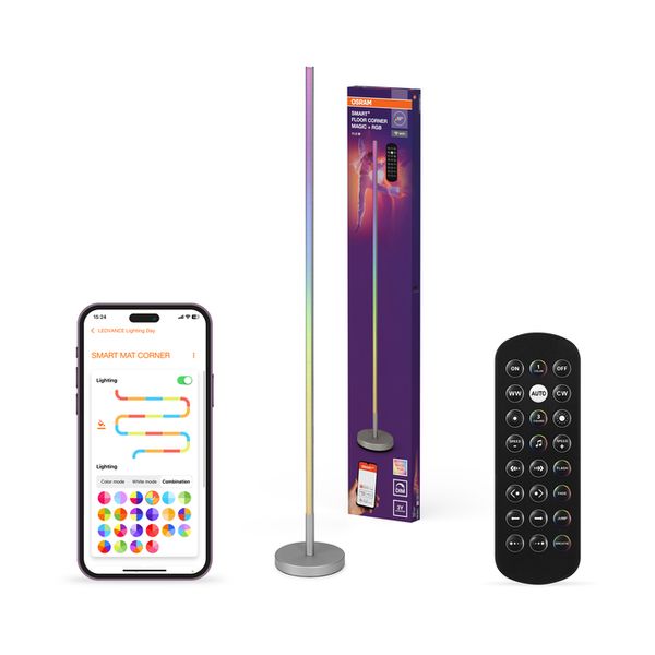 SMART WIFI FLOOR CORNER Magic RGB Silver Remote Control - , изображение 3