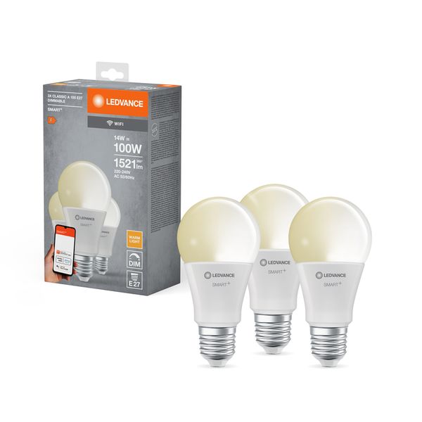 SMART WIFI A100 14W 230V DIM FR E27 TRIPLE PACK - , изображение 2