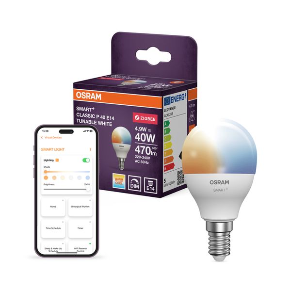 SMART+ ZIGBEE Tunable White Classic P40 4.9W E14 - , изображение 5