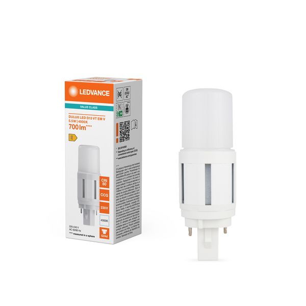 DULUX LED D13 VT EM & AC MAINS VALUE 5.5W 840 G24D - , изображение 7