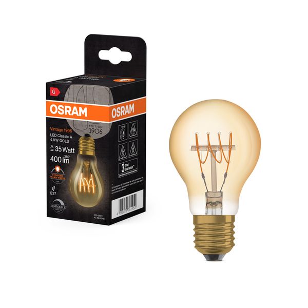 Vintage 1906 Classic A 35 Filament DIM 4.8W 822 Gold E27 - , изображение 13