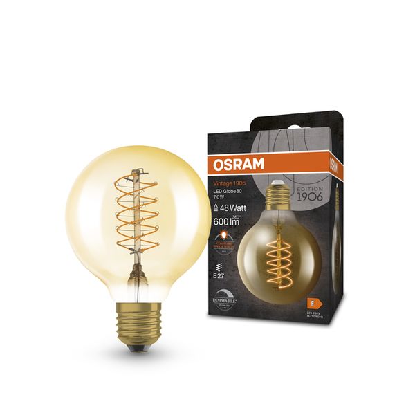 Vintage 1906 Globe 80 48 Filament DIM 7W 822 Gold E27 - , изображение 7