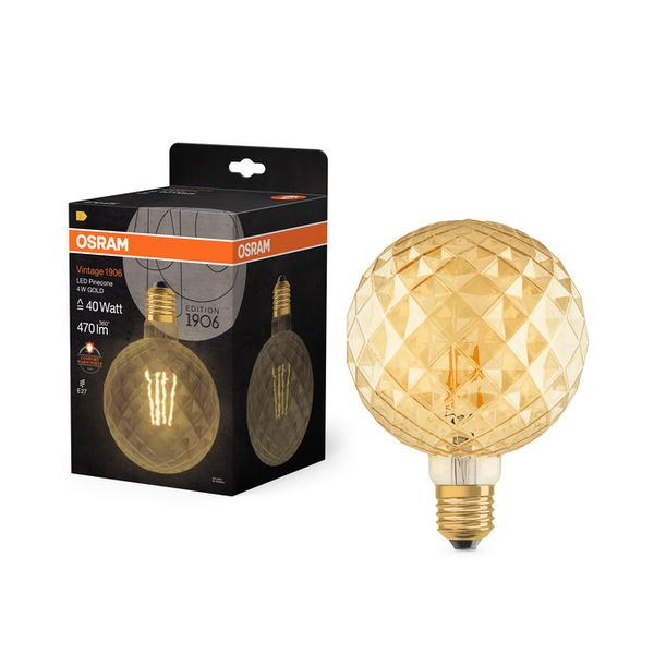 Vintage 1906 Big Globe 40 Filament Pine 4W 824 Gold E27 - , изображение 13