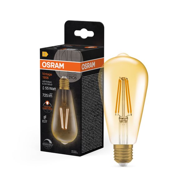 Vintage 1906 Edison 55 Filament DIM 6.5W 824 Gold E27 - , изображение 16