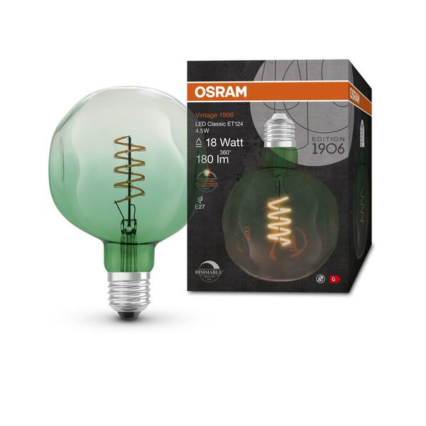 Vintage 1906 Globe ET 124 18 Filament DIM 4.5W 816 Green E27 - , изображение 7