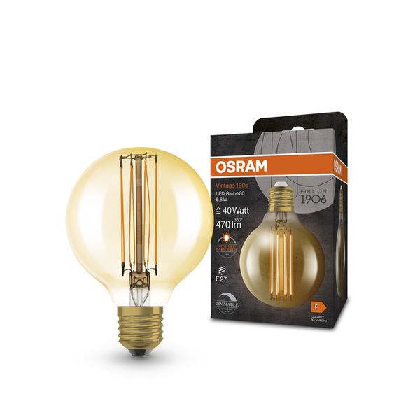 Vintage 1906 Globe 80 40 Filament DIM 5.8W 822 Gold E27 - , изображение 7