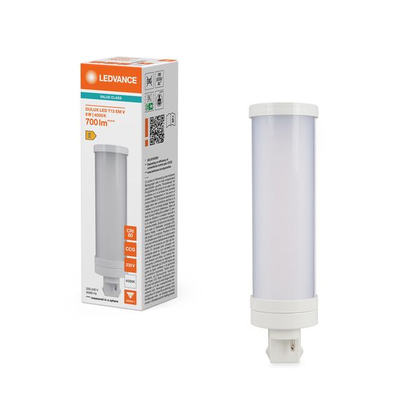 DULUX LED T13 EM & AC MAINS VALUE 6W 840 GX24D-1 - , изображение 5