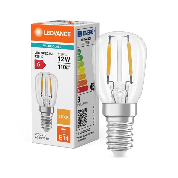 LED Special T26 12 300° Filament V 2.2W 827 Clear E14 - , изображение 5