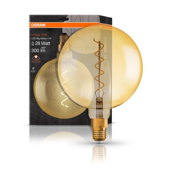 Vintage 1906 Big Globe 28 Filament 4W 820 Gold E27 - , изображение 10