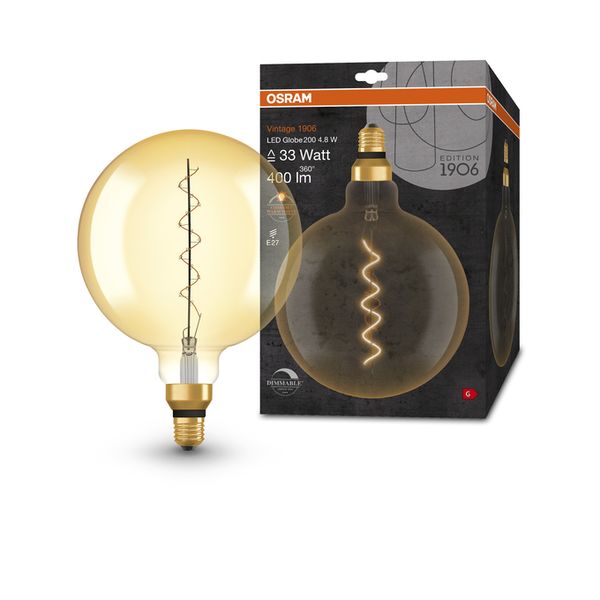 Vintage 1906 Globe 200 33 Filament DIM 4.8W 822 Gold E27 - , изображение 7