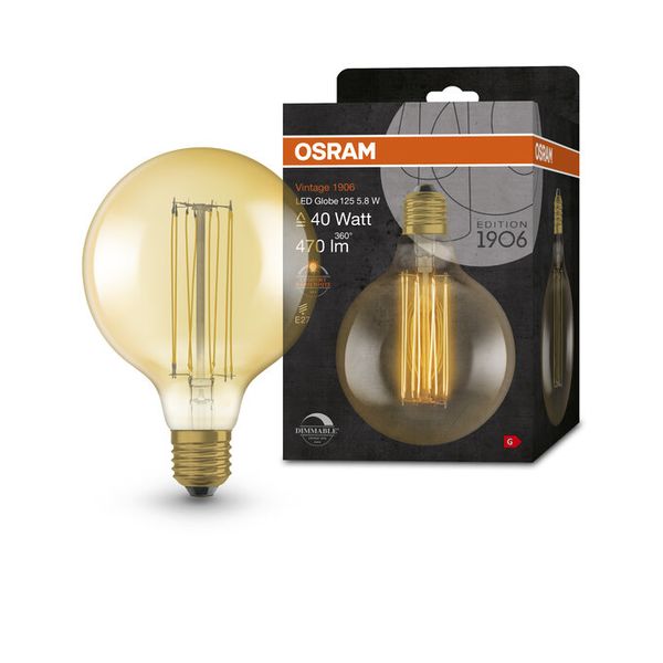 Vintage 1906 Globe 125 40 Filament DIM 5.8W 822 Gold E27 - , изображение 7