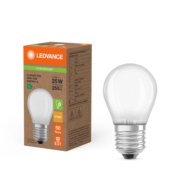 LED Classic P 25 Filament Energy efficiency class A S 1.2W 827 Frosted E27 - , изображение 5