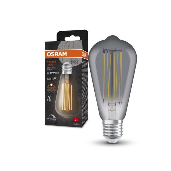 Vintage 1906 Edison 42 Filament DIM 11W 818 Smoke E27 - , изображение 7