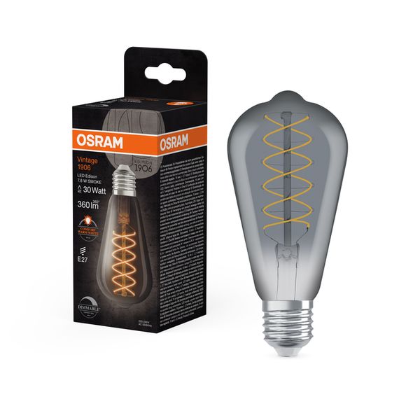 Vintage 1906 Edison 30 Filament DIM 7.8W 818 Smoke E27 - , изображение 10